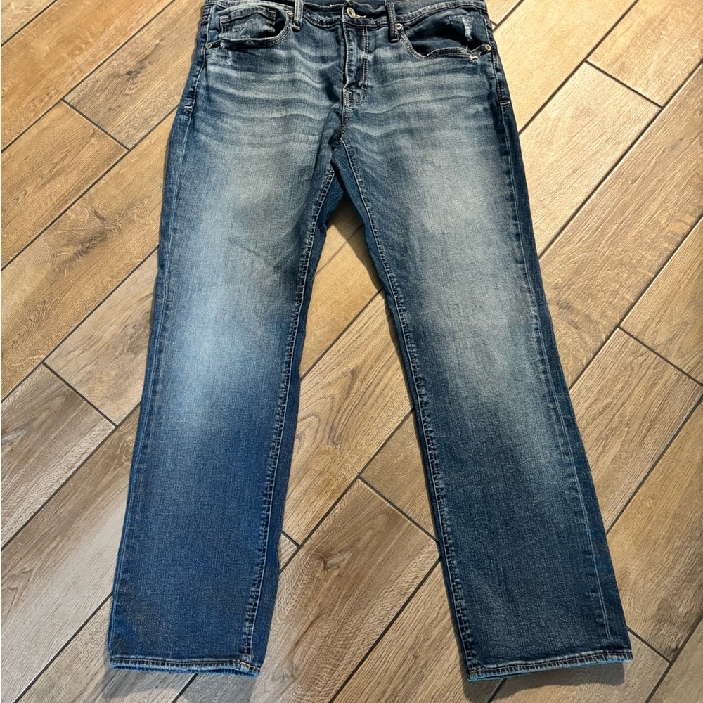 BKE Men's Faded Blue Jake Straight Leg Jeans 36x32